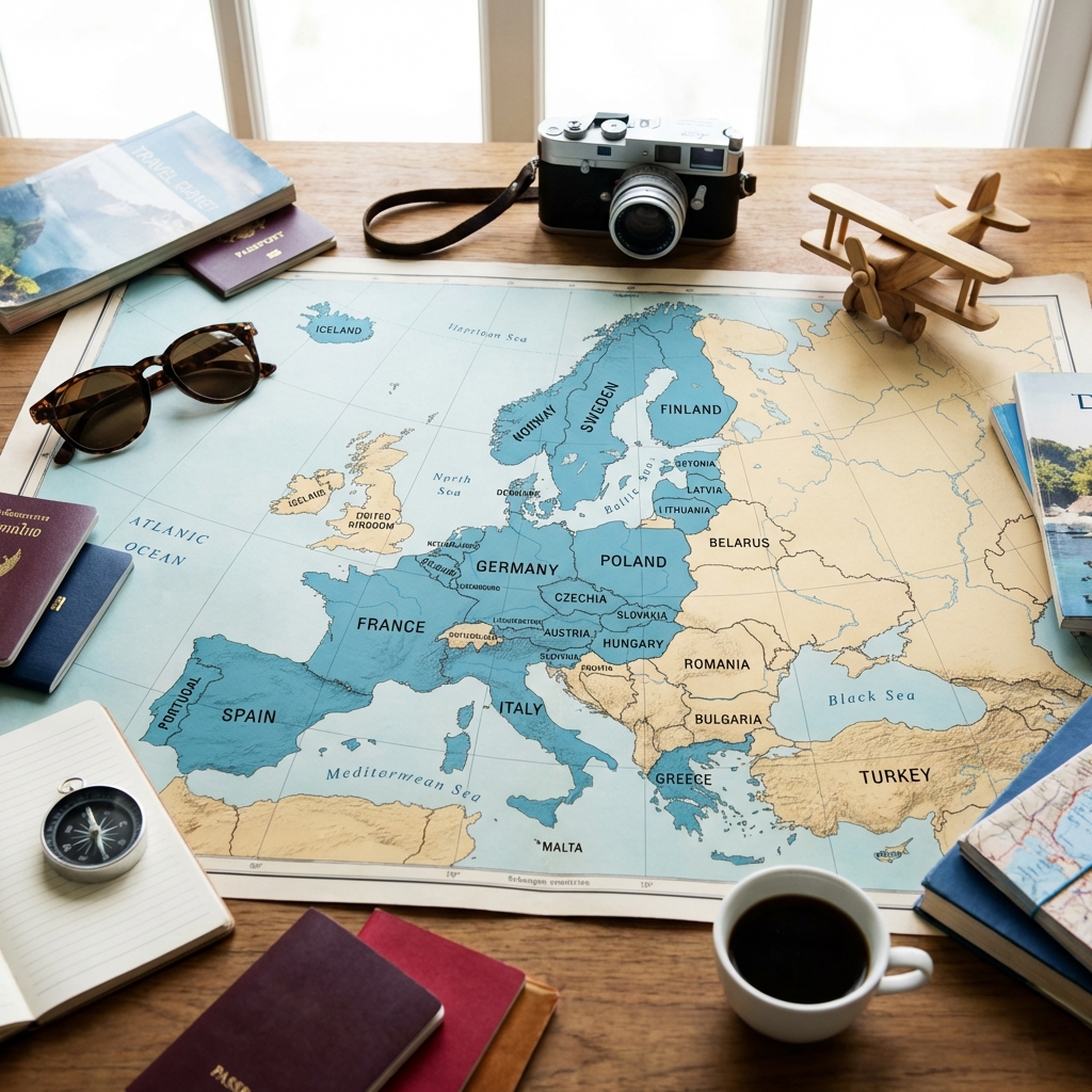 Europe Map Travel Planning