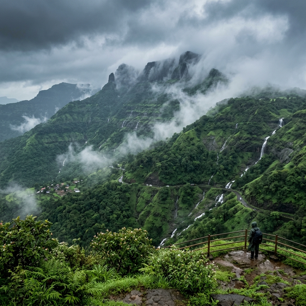 Misty Western Ghats in Lonavala